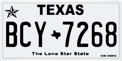 TX license plate BCY7268