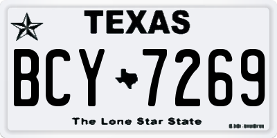 TX license plate BCY7269