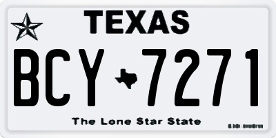 TX license plate BCY7271