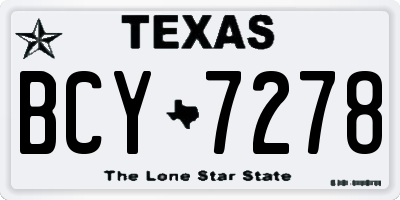 TX license plate BCY7278