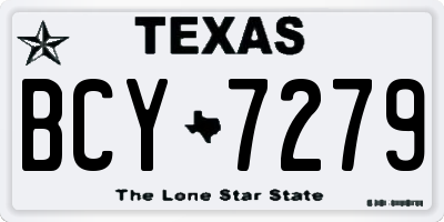 TX license plate BCY7279
