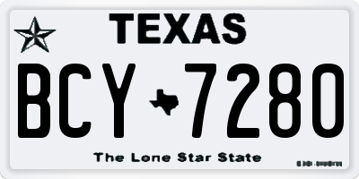 TX license plate BCY7280