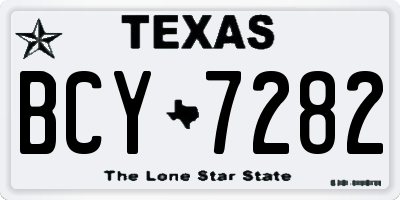 TX license plate BCY7282