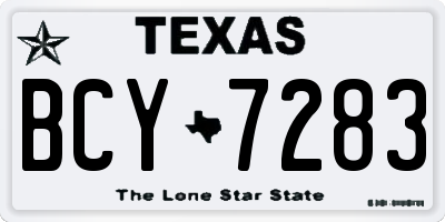 TX license plate BCY7283
