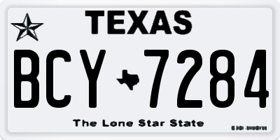 TX license plate BCY7284