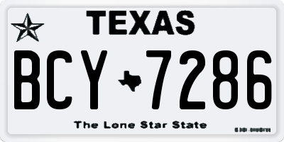 TX license plate BCY7286