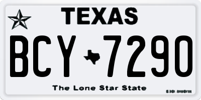 TX license plate BCY7290