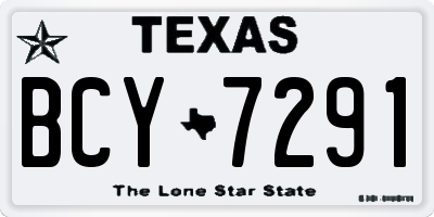 TX license plate BCY7291