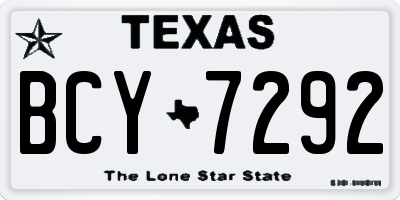 TX license plate BCY7292