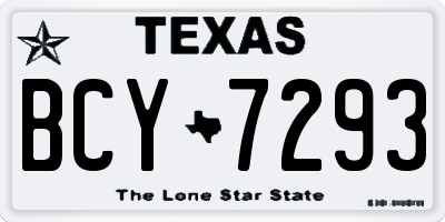 TX license plate BCY7293