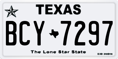 TX license plate BCY7297