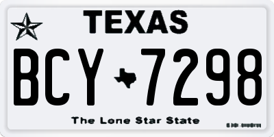 TX license plate BCY7298