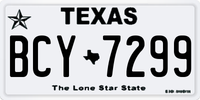 TX license plate BCY7299