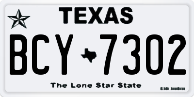 TX license plate BCY7302