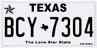 TX license plate BCY7304