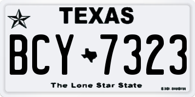 TX license plate BCY7323