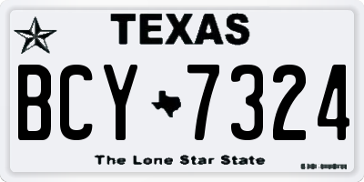 TX license plate BCY7324