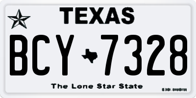 TX license plate BCY7328