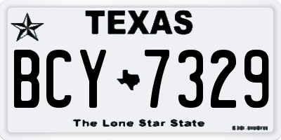 TX license plate BCY7329