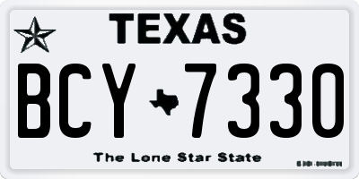 TX license plate BCY7330