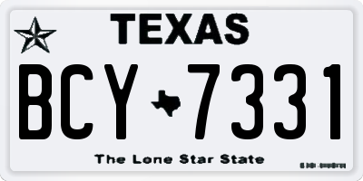 TX license plate BCY7331