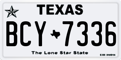 TX license plate BCY7336