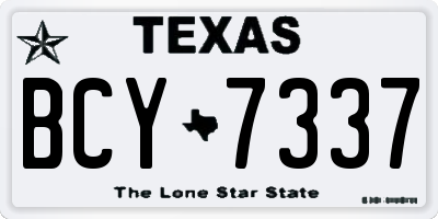 TX license plate BCY7337