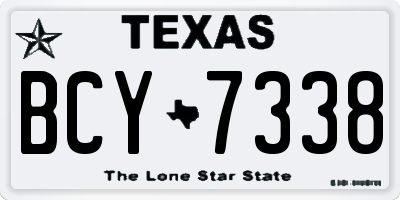 TX license plate BCY7338
