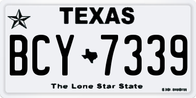TX license plate BCY7339