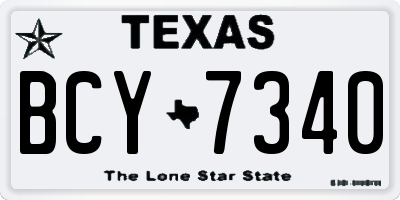 TX license plate BCY7340