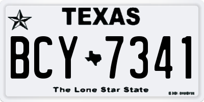 TX license plate BCY7341