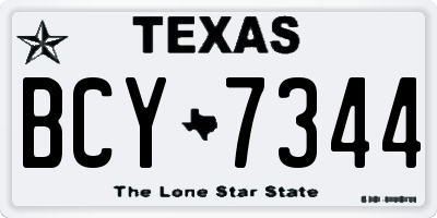TX license plate BCY7344