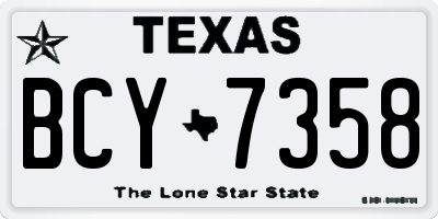TX license plate BCY7358