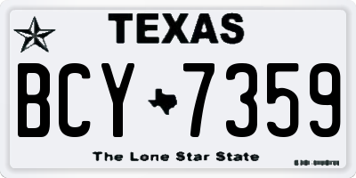 TX license plate BCY7359