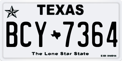 TX license plate BCY7364