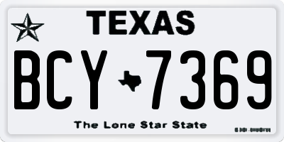 TX license plate BCY7369