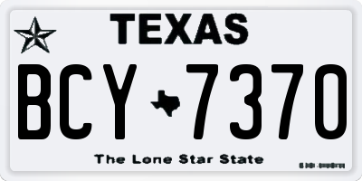 TX license plate BCY7370