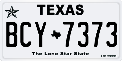 TX license plate BCY7373