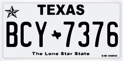 TX license plate BCY7376