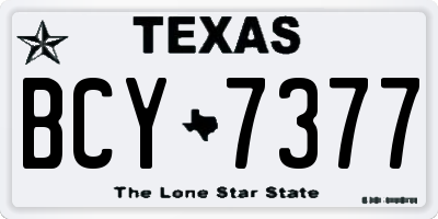 TX license plate BCY7377
