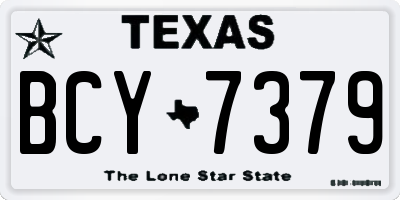 TX license plate BCY7379