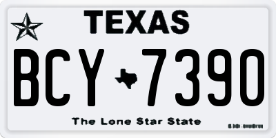 TX license plate BCY7390
