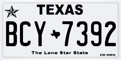 TX license plate BCY7392