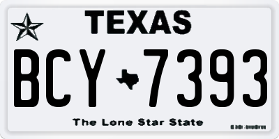 TX license plate BCY7393