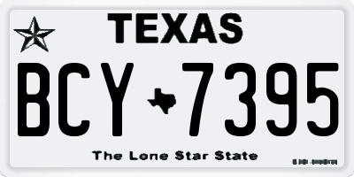 TX license plate BCY7395