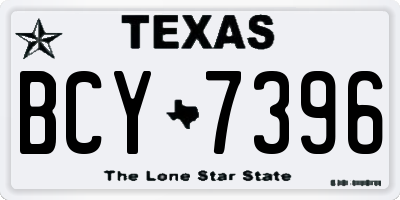 TX license plate BCY7396