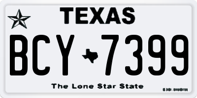 TX license plate BCY7399