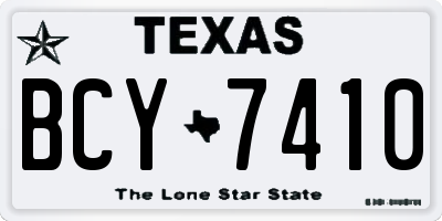 TX license plate BCY7410