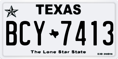 TX license plate BCY7413