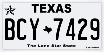 TX license plate BCY7429